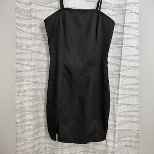 SHEIN PETITE Summer Casual Solid Color Spaghetti Strap Mini Dress